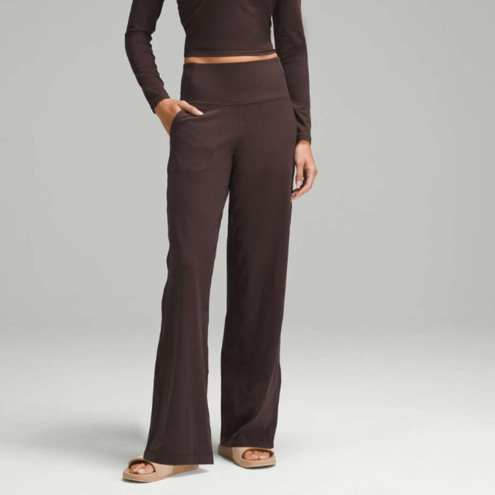 lululemon athletica Wide-Leg Lounge Pants in Dark Brown